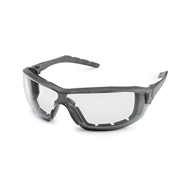 Gateway Safety 22GY79 Silverton Temple Version Safety Glass Gray Frame Clear FX2 Anti-Fog Lens Gateway Safety 22GY79 Silverton Temple Version Safety Glass Gray Frame Clear FX2 Anti-Fog Lens